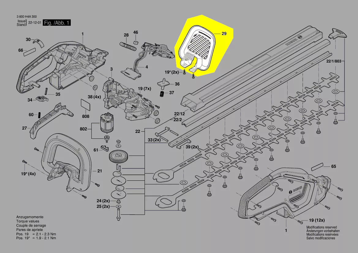 Bouclier protection réf. 1 600 A02 18V Bosch